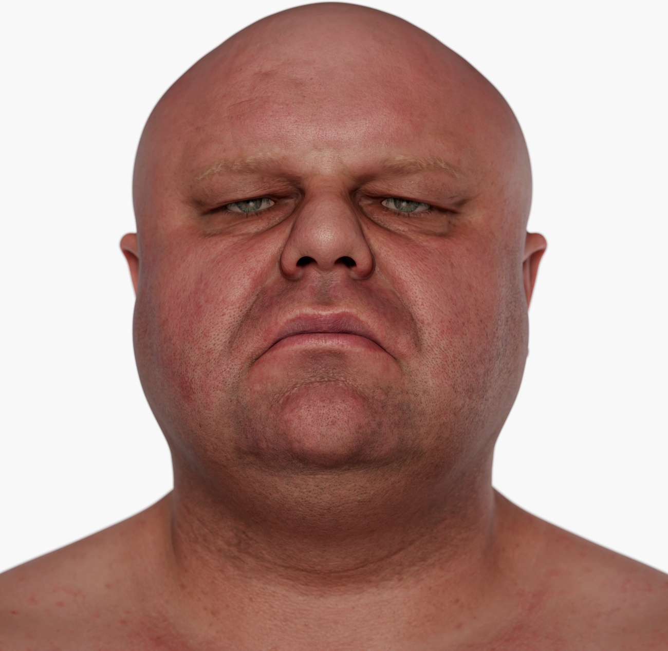 Male Body model head scan 